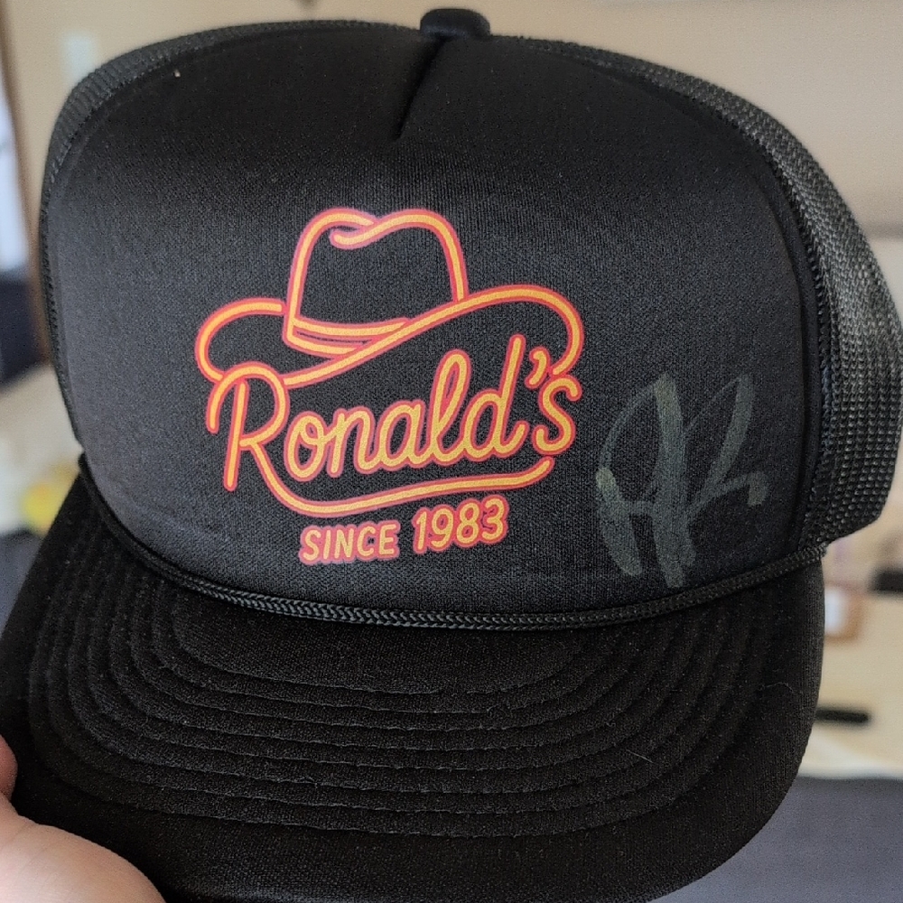 Signed Black Ronald's Trucker Hat